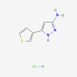 molecular formula C7H8ClN3S B13709723 3-Amino-5-(3-thienyl)pyrazole Hydrochloride 