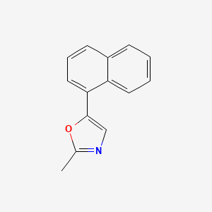 molecular formula C14H11NO B13709725 2-Methyl-5-(1-naphthyl)oxazole 