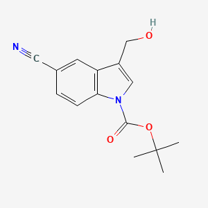 molecular formula C15H16N2O3 B1370977 1-Boc-5-Cyano-3-hydroxymethylindole CAS No. 914349-11-4