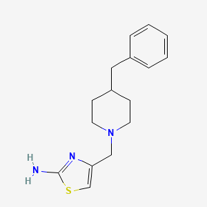 molecular formula C16H21N3S B1370980 4-[(4-苄基哌啶-1-基)甲基]-1,3-噻唑-2-胺 CAS No. 1098360-51-0