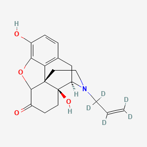 17-Allyl-4,5alpha-epoxy-3,14-dihydroxymorphinan-6-one-d5 Hydrochloride