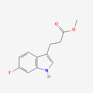 molecular formula C12H12FNO2 B13709829 Methyl 3-(6-Fluoro-3-indolyl)propanoate 