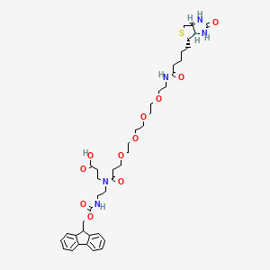 4-(2-((((9H-Fluoren-9-yl)methoxy)carbonyl)amino)ethyl)-5,21-dioxo-25-((3aS,4S,6aR)-2-oxohexahydro-1H-thieno[3,4-d]imidazol-4-yl)-8,11,14,17-tetraoxa-4,20-diazapentacosanoic acid