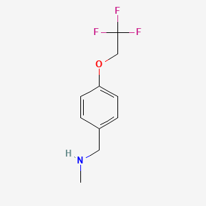 molecular formula C10H12F3NO B1370988 Methyl({[4-(2,2,2-trifluoroethoxy)phenyl]methyl})amine CAS No. 1095157-60-0