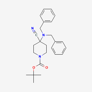 N-Tert-butyloxycarbonyl-4-dibenzylamino-4-cyano-piperidine