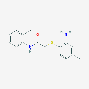 molecular formula C16H18N2OS B1370993 2-[(2-氨基-4-甲基苯基)硫代基]-N-(2-甲基苯基)乙酰胺 CAS No. 1095624-26-2