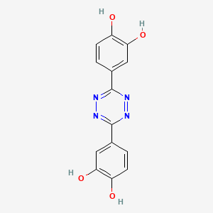 molecular formula C14H10N4O4 B13709968 4,4'-(1,2,4,5-Tetrazine-3,6-diyl)bis(benzene-1,2-diol) 