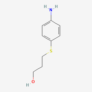 molecular formula C9H13NOS B1370998 3-[(4-Aminophenyl)sulfanyl]propan-1-ol CAS No. 602306-71-8