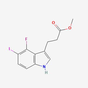 molecular formula C12H11FINO2 B13709986 Methyl 3-(4-Fluoro-5-iodo-3-indolyl)propanoate 