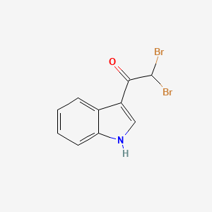 molecular formula C10H7Br2NO B13709997 2,2-Dibromo-1-(3-indolyl)ethanone 