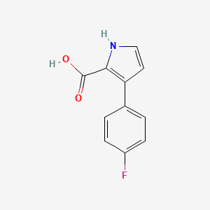 molecular formula C11H8FNO2 B13710017 3-(4-fluorophenyl)-1H-pyrrole-2-carboxylic acid 