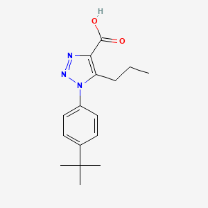 molecular formula C16H21N3O2 B1371003 1-(4-tert-butylphenyl)-5-propyl-1H-1,2,3-triazole-4-carboxylic acid CAS No. 1096911-74-8