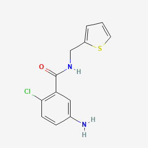 molecular formula C12H11ClN2OS B1371004 5-氨基-2-氯-N-(噻吩-2-基甲基)苯甲酰胺 CAS No. 1099610-86-2