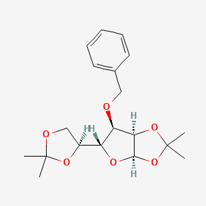 molecular formula C19H26O6 B13710050 (3aR,5R,6R,6aR)-5-[(4S)-2,2-dimethyl-1,3-dioxolan-4-yl]-2,2-dimethyl-6-phenylmethoxy-3a,5,6,6a-tetrahydrofuro[2,3-d][1,3]dioxole 