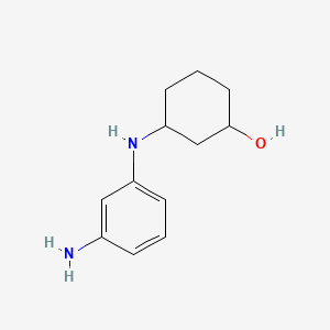 molecular formula C12H18N2O B13710091 3-[(3-Aminophenyl)amino]cyclohexanol 