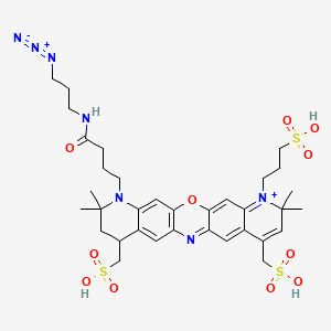 3-[20-[4-(3-azidopropylamino)-4-oxobutyl]-7,7,19,19-tetramethyl-9,17-bis(sulfomethyl)-2-oxa-13,20-diaza-6-azoniapentacyclo[12.8.0.03,12.05,10.016,21]docosa-1(14),3,5,8,10,12,15,21-octaen-6-yl]propane-1-sulfonic acid