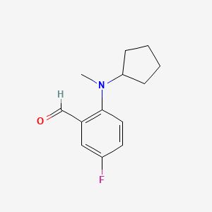 molecular formula C13H16FNO B1371012 2-[Cyclopentyl(methyl)amino]-5-fluorobenzaldehyde CAS No. 1096809-50-5