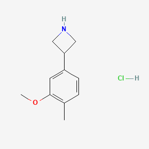 molecular formula C11H16ClNO B13710135 3-(3-Methoxy-4-methylphenyl)azetidine Hydrochloride 