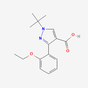 molecular formula C16H20N2O3 B1371014 1-叔丁基-3-(2-乙氧基苯基)-1H-吡唑-4-羧酸 CAS No. 1152891-41-2