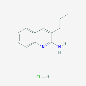 molecular formula C12H15ClN2 B13710144 2-Amino-3-propylquinoline hydrochloride CAS No. 1171714-91-2