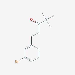 molecular formula C13H17BrO B1371016 1-(3-Bromophényl)-4,4-diméthylpentan-3-one CAS No. 1099653-33-4