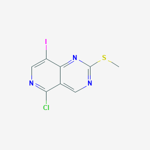 molecular formula C8H5ClIN3S B13710177 5-Chloro-8-iodo-2-(methylthio)pyrido[4,3-d]pyrimidine 