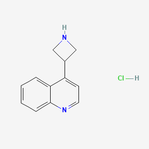 molecular formula C12H13ClN2 B13710191 4-(3-Azetidinyl)quinoline Hydrochloride 