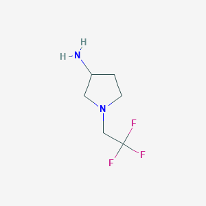 molecular formula C6H11F3N2 B1371020 1-(2,2,2-Trifluoroethyl)pyrrolidin-3-amine CAS No. 1096861-79-8