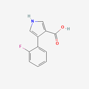 molecular formula C11H8FNO2 B1371021 4-(2-氟苯基)-1H-吡咯-3-羧酸 CAS No. 1096308-11-0