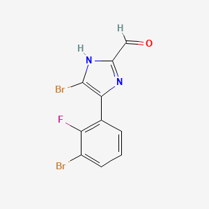 5-Bromo-4-(3-bromo-2-fluorophenyl)imidazole-2-carbaldehyde