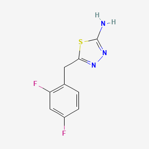 molecular formula C9H7F2N3S B13710236 2-Amino-5-(2,4-difluorobenzyl)-1,3,4-thiadiazole CAS No. 299934-11-5