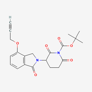 molecular formula C21H22N2O6 B13710257 1-Boc-3-[1-oxo-4-(2-propynyloxy)-2-isoindolinyl]piperidine-2,6-dione 