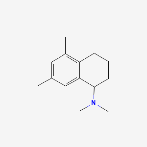 molecular formula C14H21N B13710267 N,N,5,7-tetramethyl-1,2,3,4-tetrahydronaphthalen-1-amine 