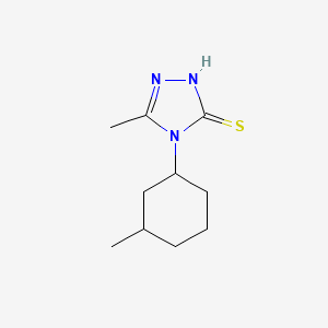 molecular formula C10H17N3S B1371027 5-methyl-4-(3-methylcyclohexyl)-4H-1,2,4-triazole-3-thiol CAS No. 1096306-89-6