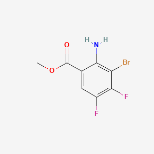 molecular formula C8H6BrF2NO2 B13710276 Methyl 2-Amino-3-bromo-4,5-difluorobenzoate 