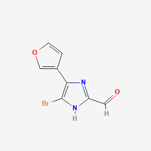 molecular formula C8H5BrN2O2 B13710297 5-Bromo-4-(3-furyl)imidazole-2-carbaldehyde 