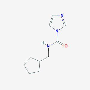 molecular formula C10H15N3O B1371030 N-(cyclopentylmethyl)-1H-imidazole-1-carboxamide CAS No. 1096821-12-3