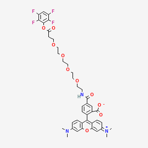 molecular formula C42H43F4N3O10 B13710306 TAMRA-PEG4-TFP ester 