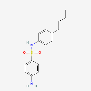 molecular formula C16H20N2O2S B1371031 4-amino-N-(4-butylphenyl)benzene-1-sulfonamide CAS No. 438003-27-1