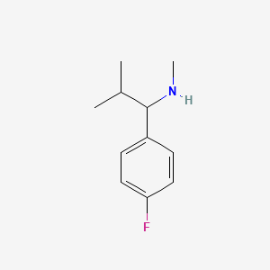 molecular formula C11H16FN B1371032 [1-(4-Fluorophenyl)-2-methylpropyl](methyl)amine CAS No. 1157105-87-7