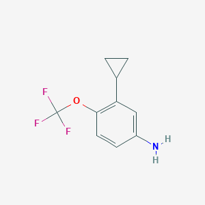 molecular formula C10H10F3NO B13710330 3-Cyclopropyl-4-(trifluoromethoxy)aniline 