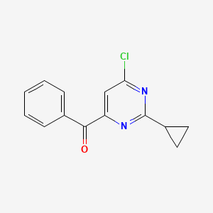 molecular formula C14H11ClN2O B13710352 (6-Chloro-2-cyclopropyl-4-pyrimidinyl)(phenyl)methanone 