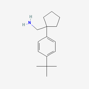 molecular formula C16H25N B1371036 [1-(4-Tert-butylphenyl)cyclopentyl]methanamine CAS No. 1096317-29-1