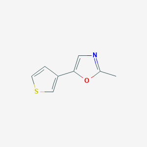 molecular formula C8H7NOS B13710362 2-Methyl-5-(3-thienyl)oxazole 