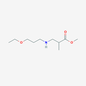 molecular formula C10H21NO3 B1371037 Methyl 3-[(3-ethoxypropyl)amino]-2-methylpropanoate CAS No. 1154921-20-6