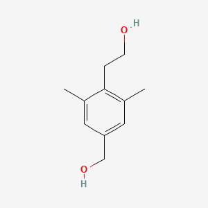 molecular formula C11H16O2 B13710374 2-[4-(Hydroxymethyl)-2,6-dimethylphenyl]ethanol 