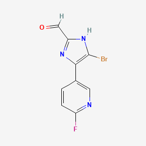 5-Bromo-4-(6-fluoro-3-pyridyl)imidazole-2-carbaldehyde