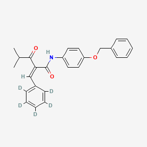 (2Z)-4-methyl-3-oxo-2-[(2,3,4,5,6-pentadeuteriophenyl)methylidene]-N-(4-phenylmethoxyphenyl)pentanamide