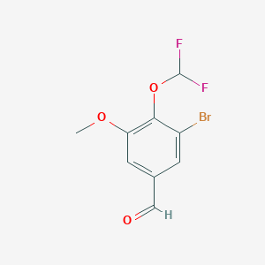 molecular formula C9H7BrF2O3 B1371039 3-溴-4-(二氟甲氧基)-5-甲氧基苯甲醛 CAS No. 929341-47-9
