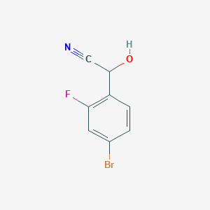 molecular formula C8H5BrFNO B1371042 2-(4-Bromo-2-fluorophenyl)-2-hydroxyacetonitrile CAS No. 1155087-12-9